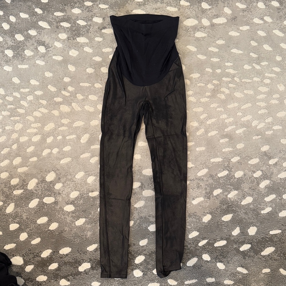 SPANX maternity High-Waisted coated leggings